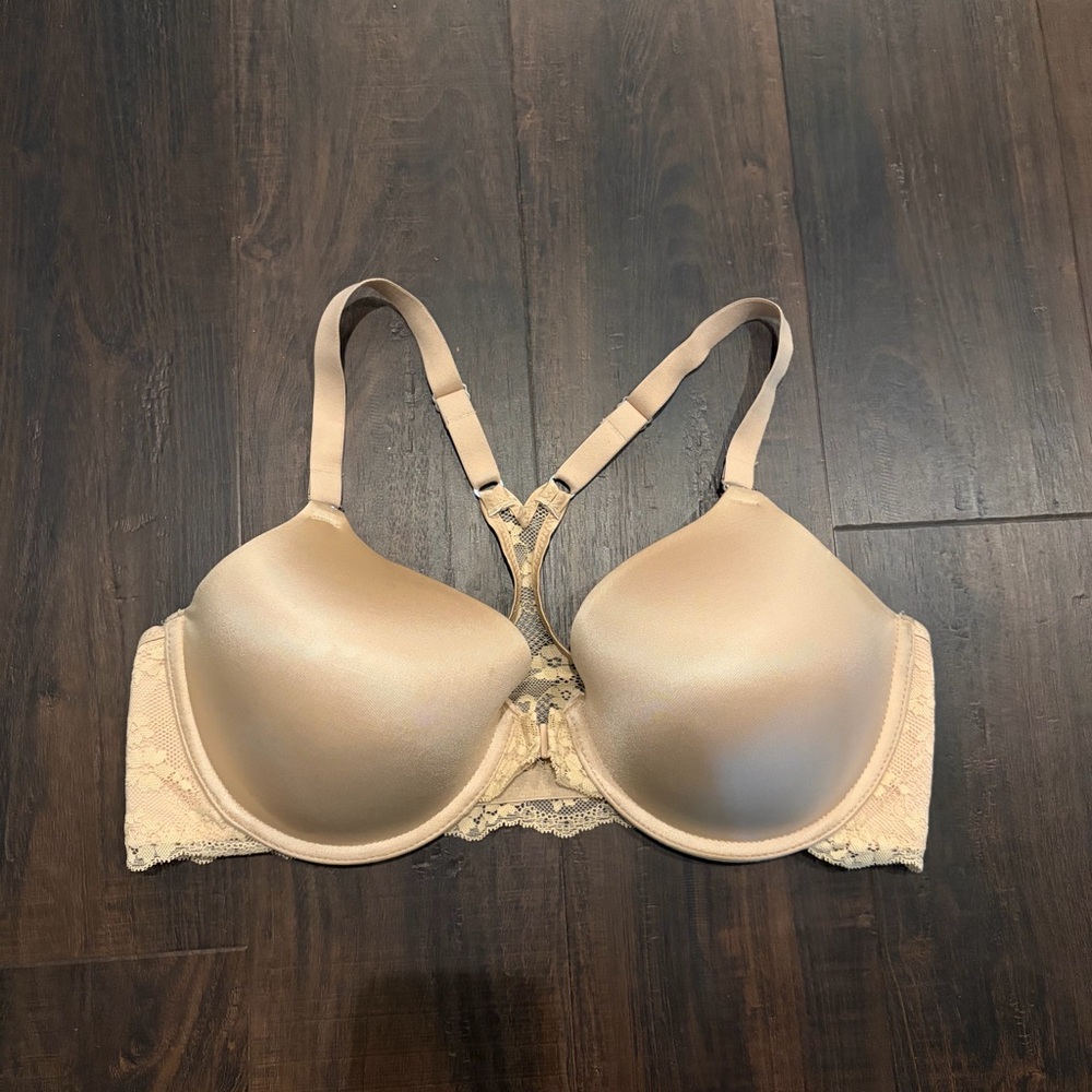Maidenform 36D Bra Nude Beige T Shirt Bra Smooth Support Womens